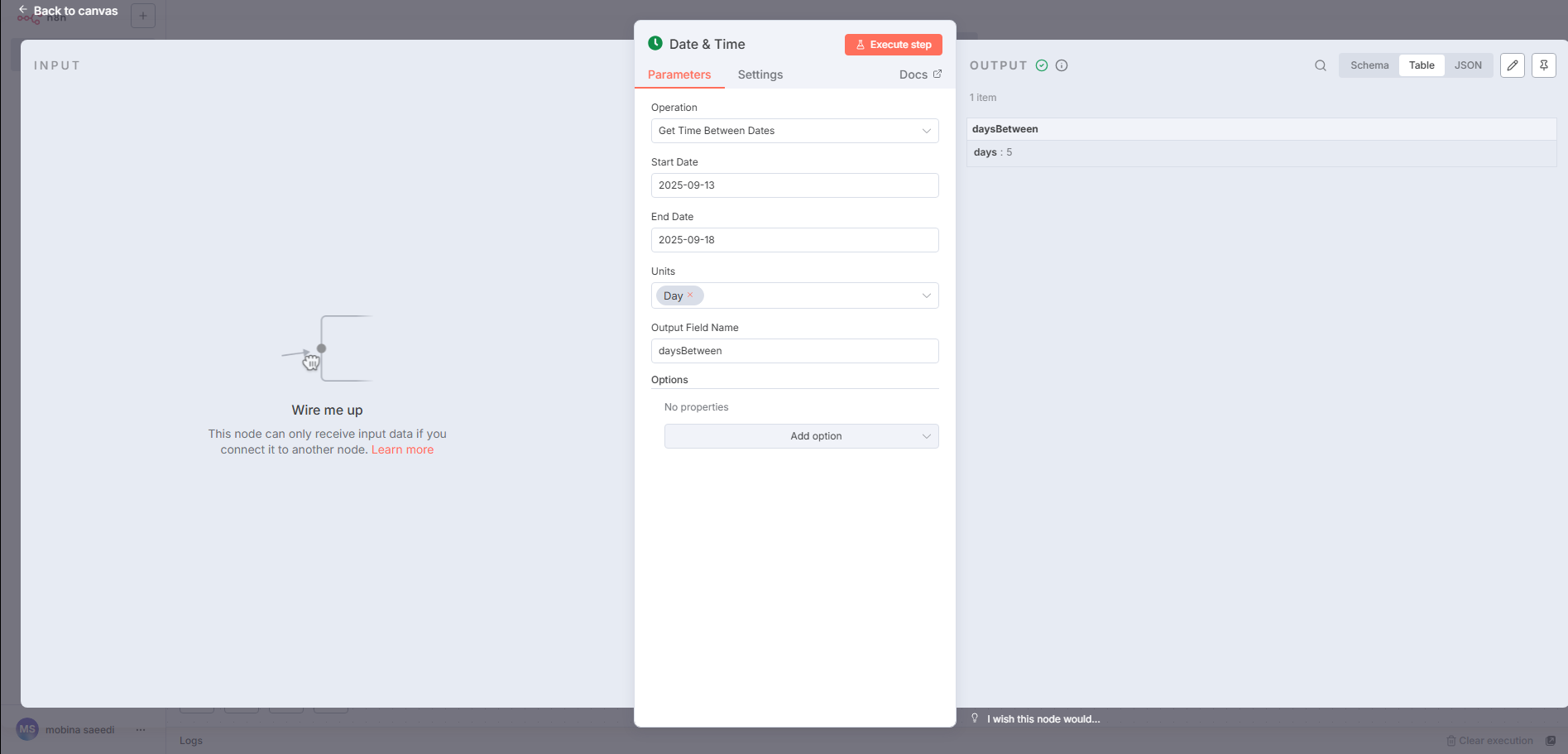  Get Time Between Dates ( محاسبه مدت زمان بین دو تاریخ) در n8n