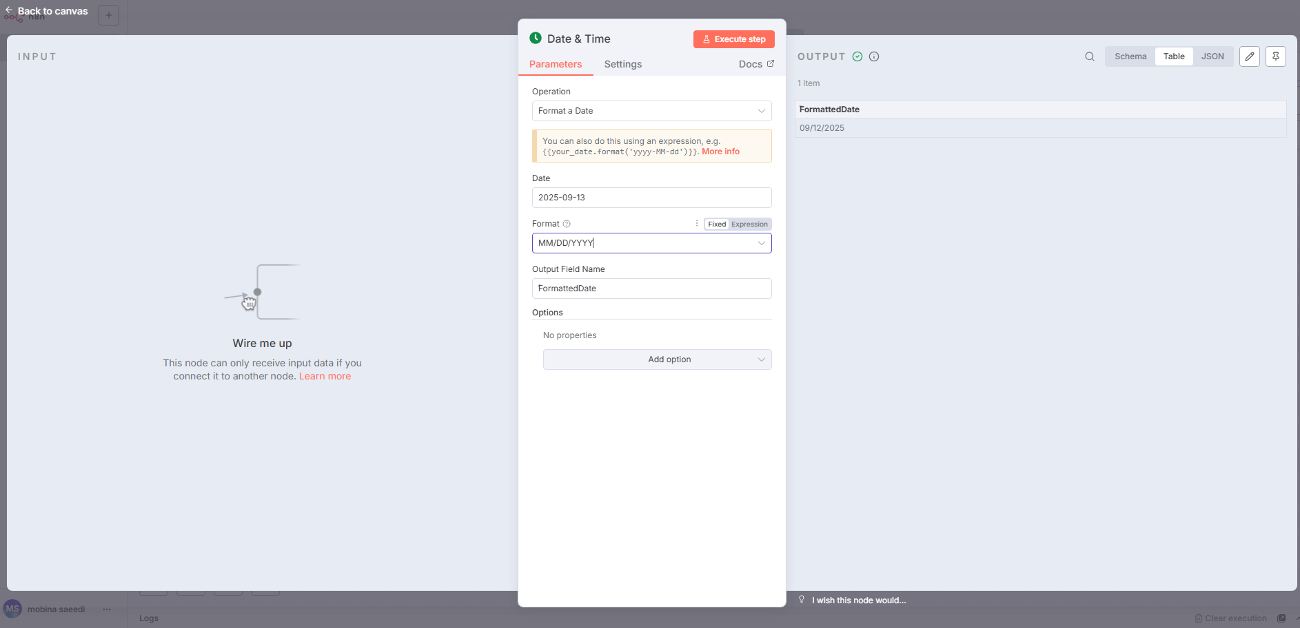 Format a Date  (فرمت‌دهی تاریخ) در n8n