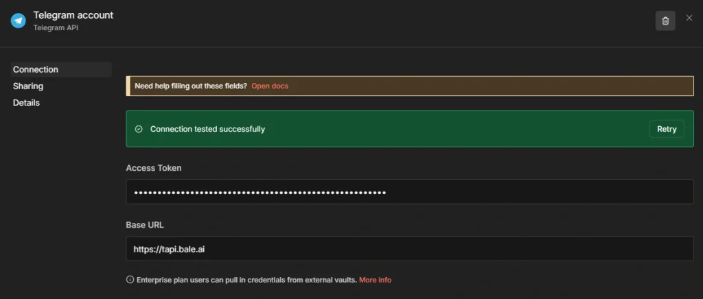 اضافه کردن Credential در n8n